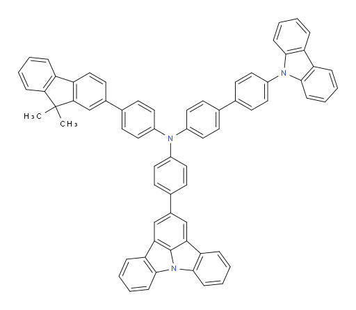 4'-(9H-carbazol-9-yl)-N-(4-(9,9-dimethyl-9H-fluoren-2-yl)phenyl)-N-(4-(indolo[3,2,1-jk]carbazol-2-yl)phenyl)-[1,1'-biphenyl]-4-amine