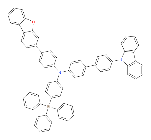 4'-(9H-carbazol-9-yl)-N-(4-(dibenzo[b,d]furan-3-yl)phenyl)-N-(4-(triphenylsilyl)phenyl)-[1,1'-biphenyl]-4-amine