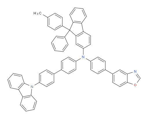 N-(4'-(9H-carbazol-9-yl)-[1,1'-biphenyl]-4-yl)-N-(4-(benzo[d]oxazol-5-yl)phenyl)-9-phenyl-9-(p-tolyl)-9H-fluoren-2-amine