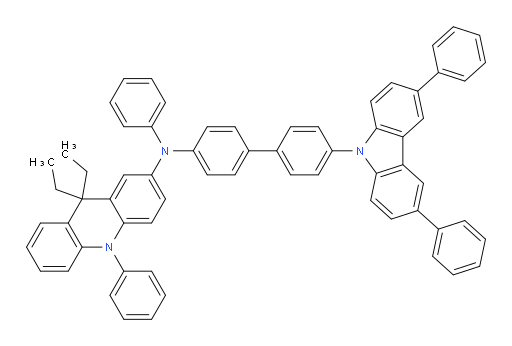 N-(4'-(3,6-diphenyl-9H-carbazol-9-yl)-[1,1'-biphenyl]-4-yl)-9,9-diethyl-N,10-diphenyl-9,10-dihydroacridin-2-amine