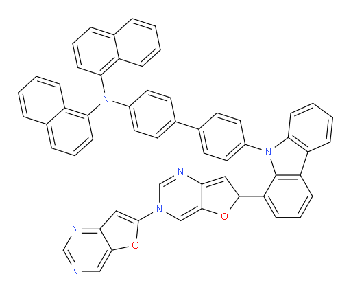 N-(4'-(1-(6H-[3,6'-bifuro[3,2-d]pyrimidin]-6-yl)-9H-carbazol-9-yl)-[1,1'-biphenyl]-4-yl)-N-(naphthalen-1-yl)naphthalen-1-amine