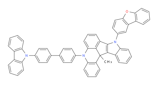 5-(4'-(9H-carbazol-9-yl)-[1,1'-biphenyl]-4-yl)-9-(dibenzo[b,d]furan-2-yl)-13c-methyl-9,13c-dihydro-5H-indolo[3',2':4,5]cyclopenta[1,2,3-kl]acridine