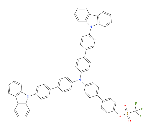 4'-(bis(4'-(9H-carbazol-9-yl)-[1,1'-biphenyl]-4-yl)amino)-[1,1'-biphenyl]-4-yl trifluoromethanesulfonate