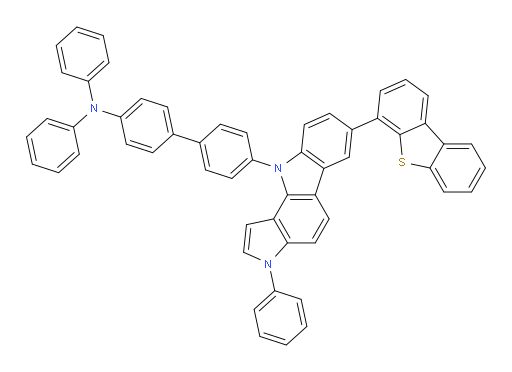 4'-(7-(dibenzo[b,d]thiophen-4-yl)-3-phenylpyrrolo[3,2-a]carbazol-10(3H)-yl)-N,N-diphenyl-[1,1'-biphenyl]-4-amine