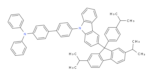 4'-(3-(2,7-diisopropyl-9-(4-isopropylphenyl)-9H-fluoren-9-yl)-9H-carbazol-9-yl)-N,N-diphenyl-[1,1'-biphenyl]-4-amine