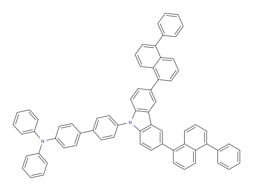 4'-(3,6-bis(5-phenylnaphthalen-1-yl)-9H-carbazol-9-yl)-N,N-diphenyl-[1,1'-biphenyl]-4-amine