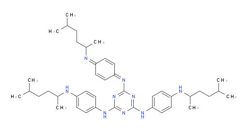 (E)-N2,N4-bis(4-((5-methylhexan-2-yl)amino)phenyl)-N6-((E)-4-((5-methylhexan-2-yl)imino)cyclohexa-2,5-dien-1-ylidene)-1,3,5-triazine-2,4,6-triamine