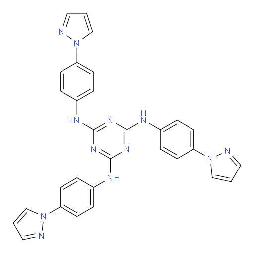 N2,N4,N6-tris(4-(1H-pyrazol-1-yl)phenyl)-1,3,5-triazine-2,4,6-triamine