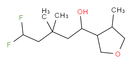 5,5-difluoro-3,3-dimethyl-1-(4-methyltetrahydrofuran-3-yl)pentan-1-ol