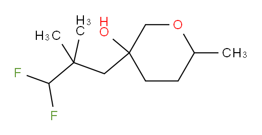 3-(3,3-difluoro-2,2-dimethylpropyl)-6-methyltetrahydro-2H-pyran-3-ol