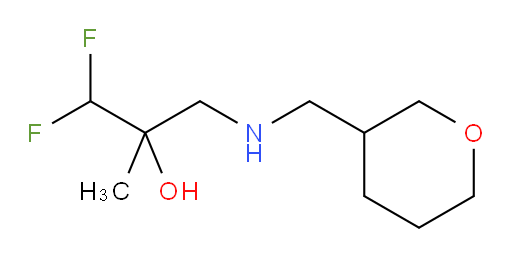 1,1-difluoro-2-methyl-3-(((tetrahydro-2H-pyran-3-yl)methyl)amino)propan-2-ol