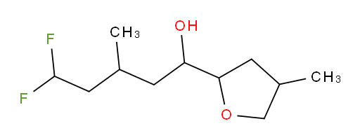5,5-difluoro-3-methyl-1-(4-methyltetrahydrofuran-2-yl)pentan-1-ol