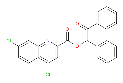 2-oxo-1,2-diphenylethyl 4,7-dichloroquinoline-2-carboxylate