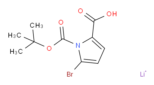 5-bromo-1-(tert-butoxycarbonyl)-1H-pyrrole-2-carboxylic acid, lithium salt