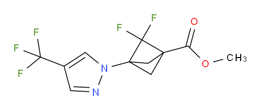 2,2-Difluoro-3-[4-(trifluoromethyl)-1H-pyrazol-1-yl]-bicyclo[1.1.1]pentane-1-carboxylic acid methyl ester