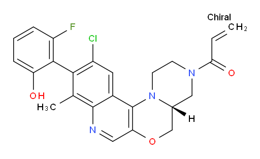 1-[(4aR)-11-Chloro-10-(2-fluoro-6-hydroxyphenyl)-1,2,4a,5-tetrahydro-9-methylpyrazino[1′,2′:4,5][1,4]oxazino[2,3-c]quinolin-3(4H)-yl]-2-propen-1-one (ACI)