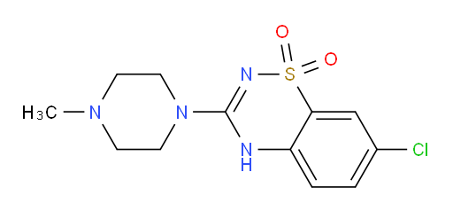 2H-1,2,4-Benzothiadiazine, 7-chloro-3-(4-methyl-1-piperazinyl)-, 1,1-dioxide (9CI, ACI)