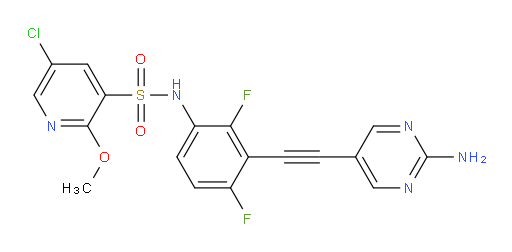 N-[3-[2-(2-Amino-5-pyrimidinyl)ethynyl]-2,4-difluorophenyl]-5-chloro-2-methoxy-3-pyridinesulfonamide (ACI)