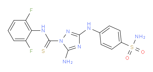 5-Amino-3-[[4-(aminosulfonyl)phenyl]amino]-N-(2,6-difluorophenyl)-1H-1,2,4-triazole-1-carbothioamide (ACI)