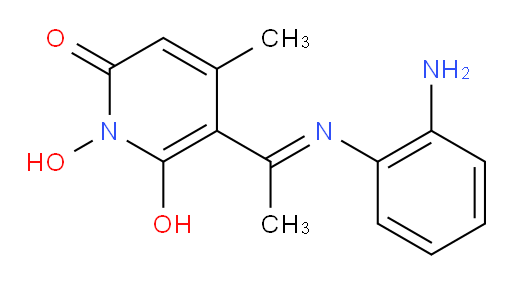 5-[1-[(2-Aminophenyl)imino]ethyl]-1,6-dihydroxy-4-methyl-2(1H)-pyridinone (ACI)