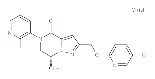 (7R)-2-[[(5-Chloro-2-pyridinyl)oxy]methyl]-5-(2-fluoro-3-pyridinyl)-6,7-dihydro-7-methylpyrazolo[1,5-a]pyrazin-4(5H)-one (ACI)