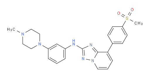 N-[3-(4-Methyl-1-piperazinyl)phenyl]-8-[4-(methylsulfonyl)phenyl][1,2,4]triazolo[1,5-a]pyridin-2-amine (ACI)