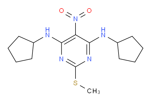 N4,N6-Dicyclopentyl-2-(methylthio)-5-nitro-4,6-pyrimidinediamine (ACI)