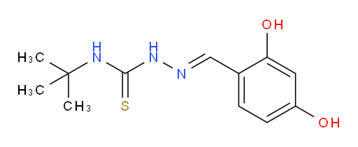 2-[(2,4-Dihydroxyphenyl)methylene]-N-(1,1-dimethylethyl)hydrazinecarbothioamide (ACI)