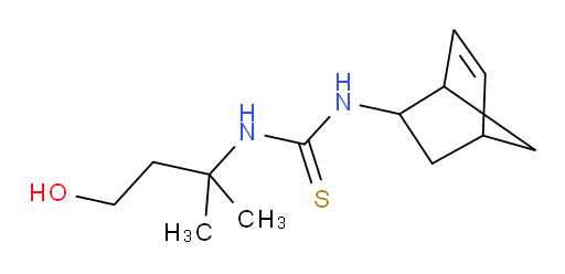 N-Bicyclo[2.2.1]hept-5-en-2-yl-N′-(3-hydroxy-1,1-dimethylpropyl)thiourea (ACI)