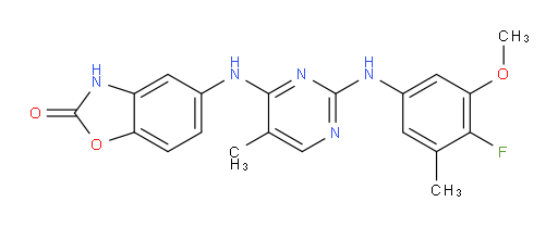 5-[[2-(4-Fluoro-3-methoxy-5-methylphenylamino)-5-methylpyrimidin-4-yl]amino]benzo[d]oxazol-2(3H)-one