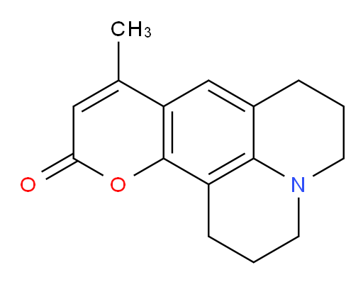 2,3,6,7-Tetrahydro-9-methyl-1H,5H,11H-[1]benzopyrano[6,7,8-ij]quinolizin-11-one (ACI)