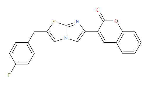3-[2-[(4-Fluorophenyl)methyl]imidazo[2,1-b]thiazol-6-yl]-2H-1-benzopyran-2-one (ACI)