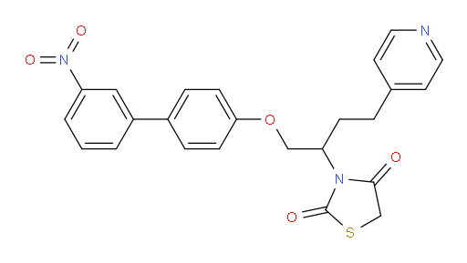 3-[1-[[(3′-Nitro[1,1′-biphenyl]-4-yl)oxy]methyl]-3-(4-pyridinyl)propyl]-2,4-thiazolidinedione (ACI)