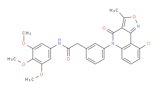 3-(9-Chloro-3-methyl-4-oxoisoxazolo[4,3-c]quinolin-5(4H)-yl)-N-(3,4,5-trimethoxyphenyl)benzeneacetamide (ACI)