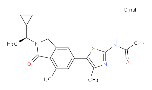N-[5-[2-[(1S)-1-Cyclopropylethyl]-2,3-dihydro-7-methyl-1-oxo-1H-isoindol-5-yl]-4-methyl-2-thiazolyl]acetamide (ACI)