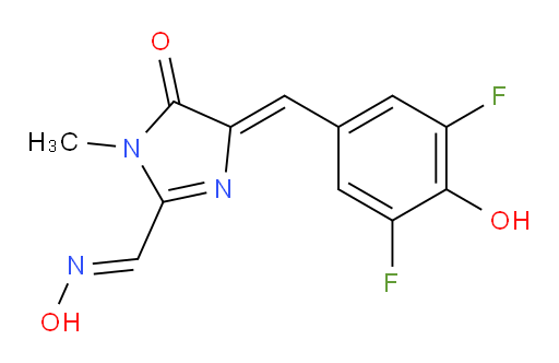 4-[(3,5-Difluoro-4-hydroxyphenyl)methylene]-4,5-dihydro-1-methyl-5-oxo-1H-imidazole-2-carboxaldehyde 2-oxime (ACI)