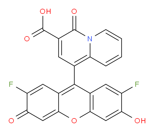 1-(2,7-Difluoro-6-hydroxy-3-oxo-3H-xanthen-9-yl)-4-oxo-4H-quinolizine-3-carboxylic acid (ACI)
