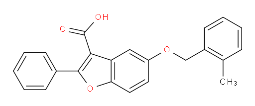 5-[(2-Methylphenyl)methoxy]-2-phenyl-3-benzofurancarboxylic acid (ACI)