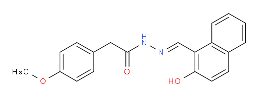 4-Methoxybenzeneacetic acid 2-[(2-hydroxy-1-naphthalenyl)methylene]hydrazide (ACI)