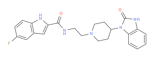 N-[2-[4-(2,3-Dihydro-2-oxo-1H-benzimidazol-1-yl)-1-piperidinyl]ethyl]-5-fluoro-1H-indole-2-carboxamide (ACI)