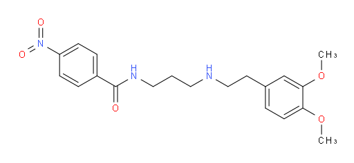 N-[3-[[2-(3,4-Dimethoxyphenyl)ethyl]amino]propyl]-4-nitrobenzamide (ACI)