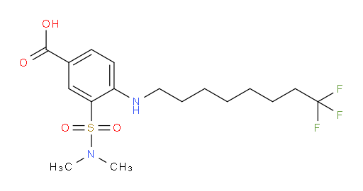 3-[(Dimethylamino)sulfonyl]-4-[(8,8,8-trifluorooctyl)amino]benzoic acid (ACI)