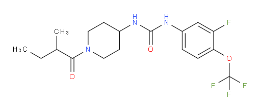 N-[3-Fluoro-4-(trifluoromethoxy)phenyl]-N′-[1-(2-methyl-1-oxobutyl)-4-piperidinyl]urea (ACI)