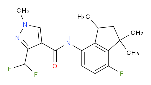 3-(Difluoromethyl)-N-(7-fluoro-1,1,3-trimethyl-2,3-dihydro-1H-inden-4-yl)-1-methyl-1H-pyrazole-4-carboxamide