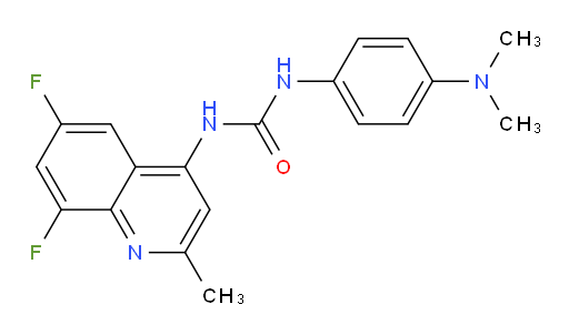 N-(6,8-Difluoro-2-methyl-4-quinolinyl)-N′-[4-(dimethylamino)phenyl]urea (ACI)