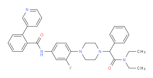N,N-Diethyl-4-[2-fluoro-4-[[2-(3-pyridinyl)benzoyl]amino]phenyl]-α-phenyl-1-piperazineacetamide (ACI)