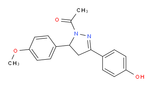 1-[4,5-Dihydro-3-(4-hydroxyphenyl)-5-(4-methoxyphenyl)-1H-pyrazol-1-yl]ethanone (ACI)