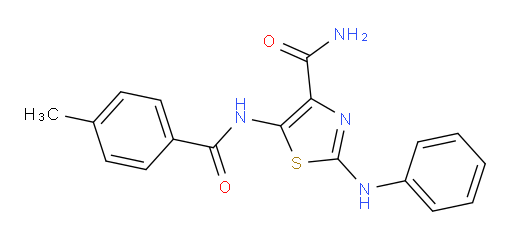 5-(4-Methylbenzoylamino)-2-(phenylamino)thiazole-4-carboxamide