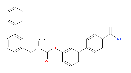 4′-(Aminocarbonyl)[1,1′-biphenyl]-3-yl N-([1,1′-biphenyl]-3-ylmethyl)-N-methylcarbamate (ACI)
