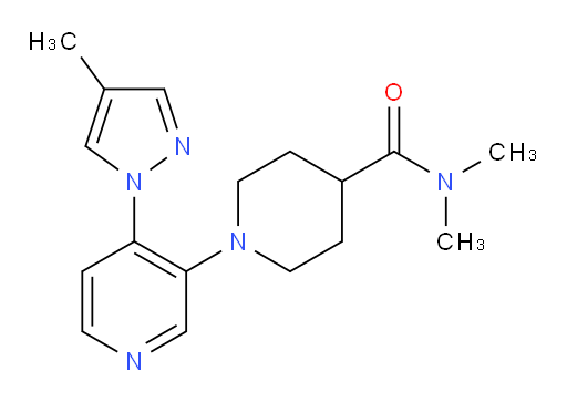 N,N-Dimethyl-1-[4-(4-methyl-1H-pyrazol-1-yl)-3-pyridinyl]-4-piperidinecarboxamide (ACI)